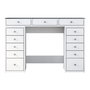 Hanah Home Mesa de Maquillaje Blanca con Espejo y 2 Cajones